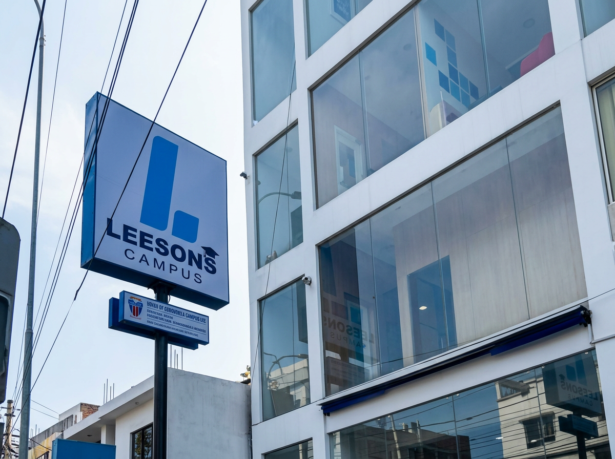 Leesons Campus exterior signage