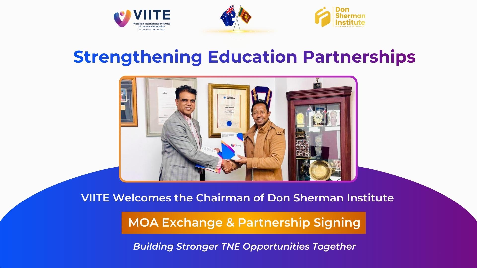 Strengthening Partnerships: Chairman of Don Sherman Institute Visits VIITE Melbourne Campus