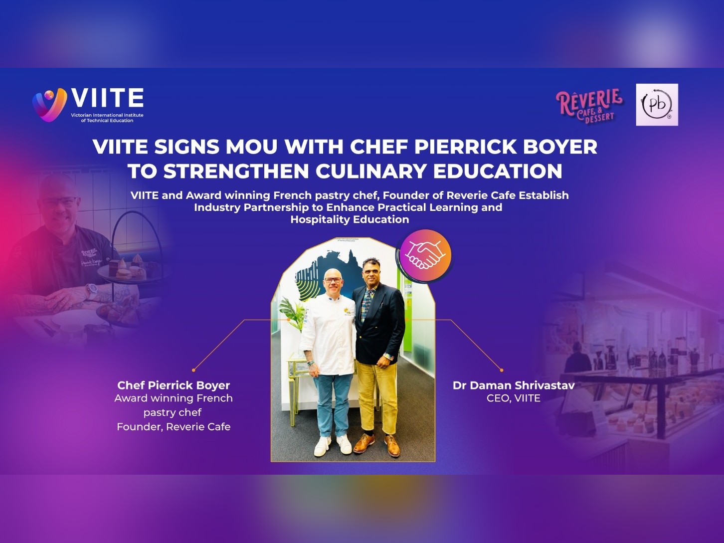 VIITE Signs MoU with Chef Pierrick Boyer to Strengthen Culinary Education